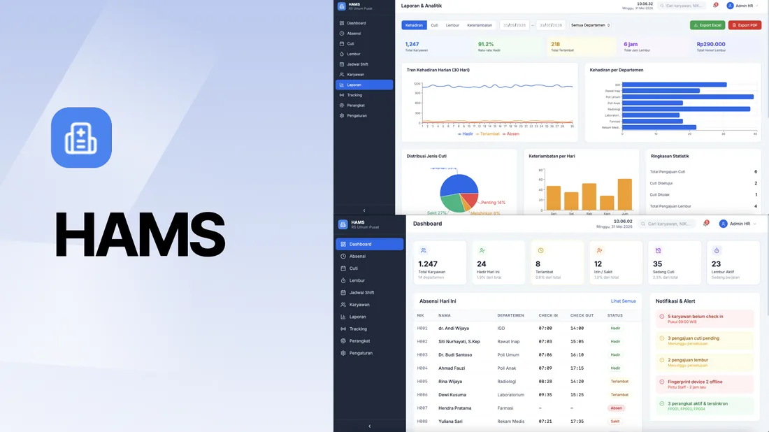 HAMS — Hospital Attendance Management System